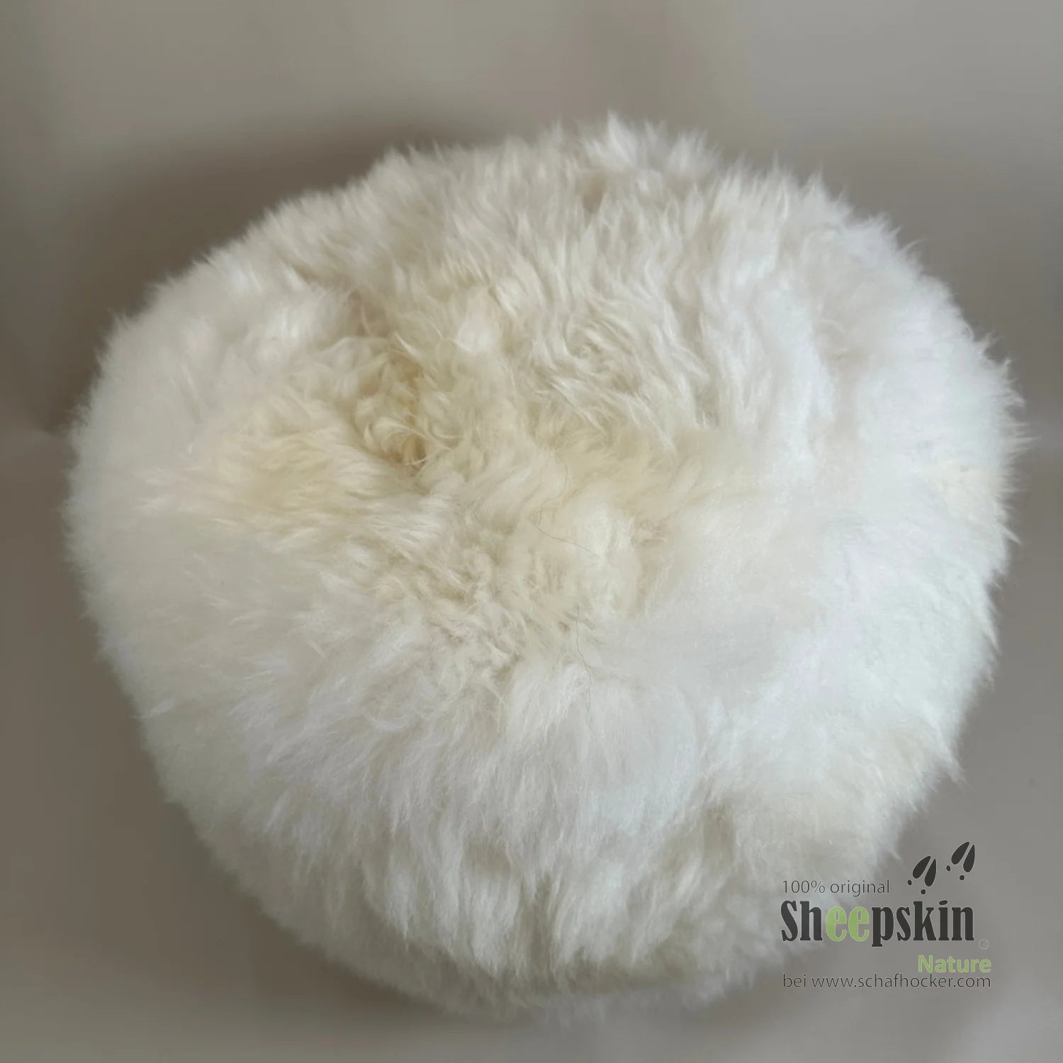Designer Chalet Schaffell Hocker Fellhocker rund