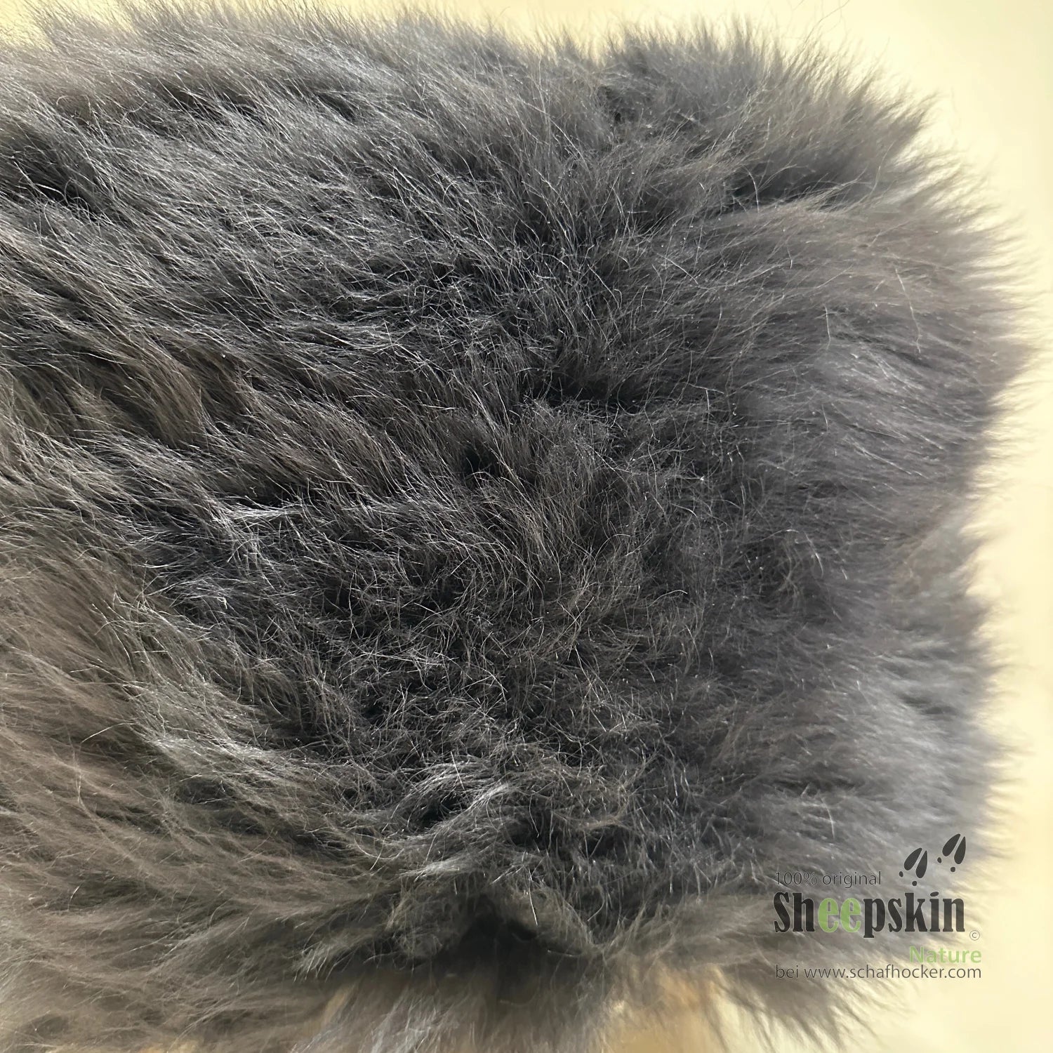 Sheepskin Stool Made from Genuine German Sheepskin – Anthracite