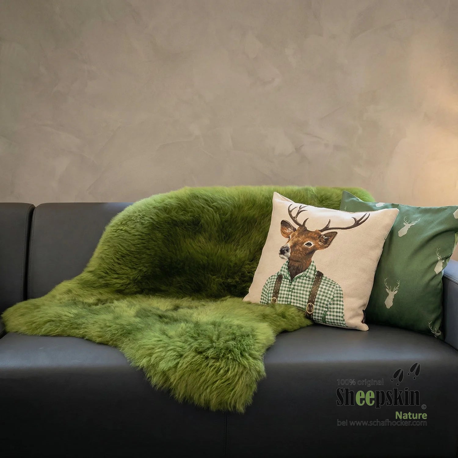Lammfell Sitzauflage großes Schaffell 110-120cm Fell