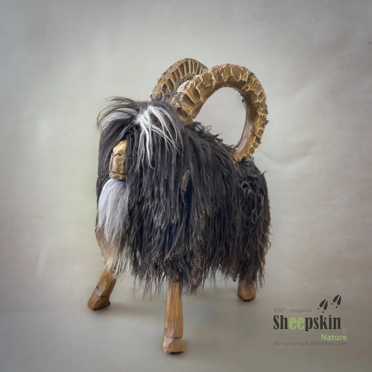 Premium Tierhocker Schafhocker Rocky der Steinbock dark limited