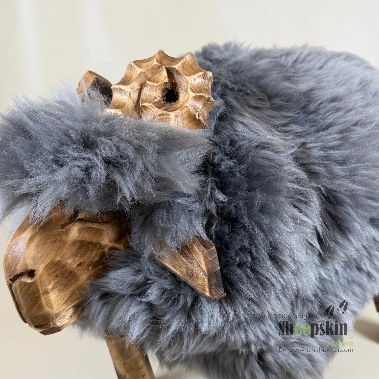 Sheepstool Bua »Klaus« made from genuine German sheepskin – Gray
