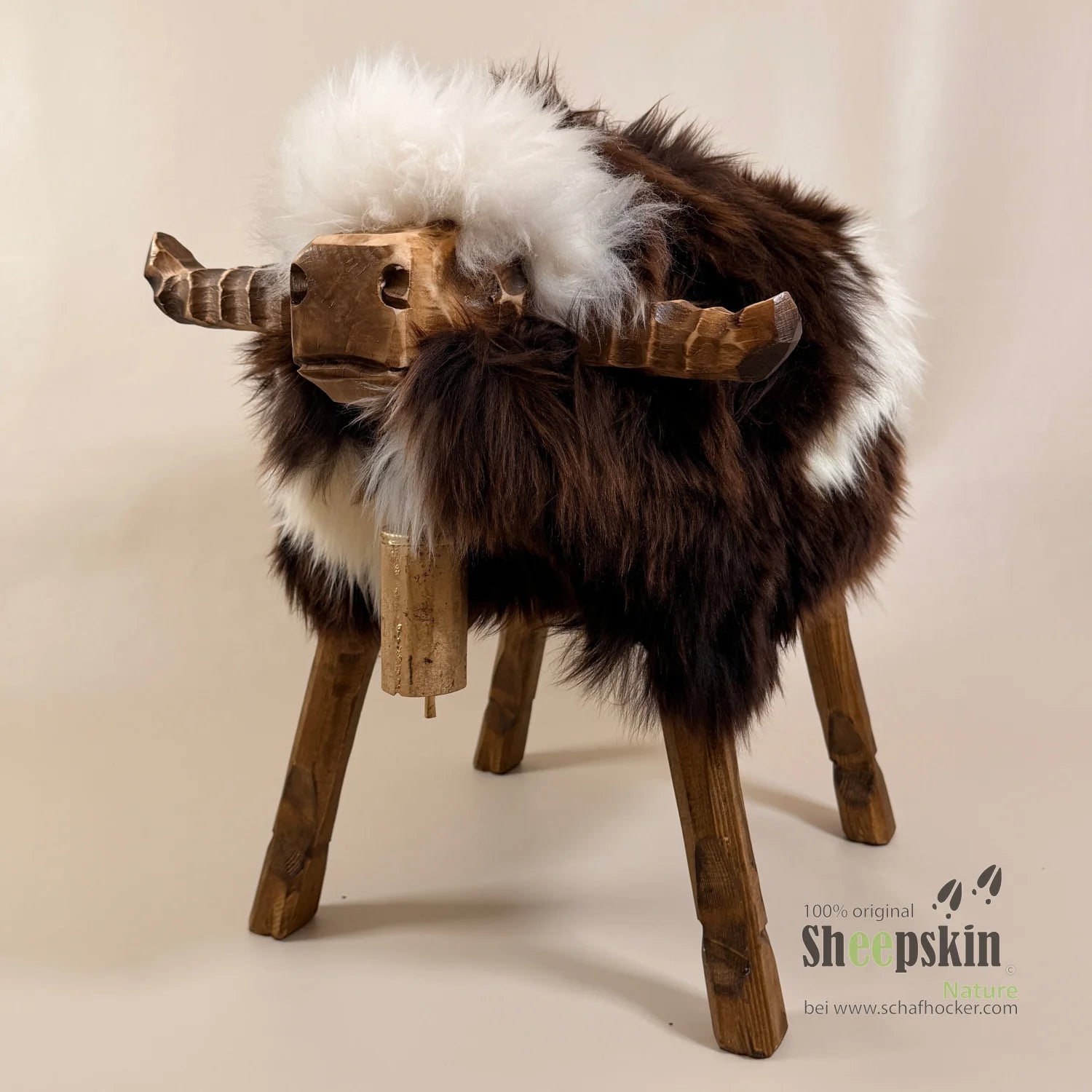 Schafhocker Bully »Mokka« aus echtem Schaffell – limited
