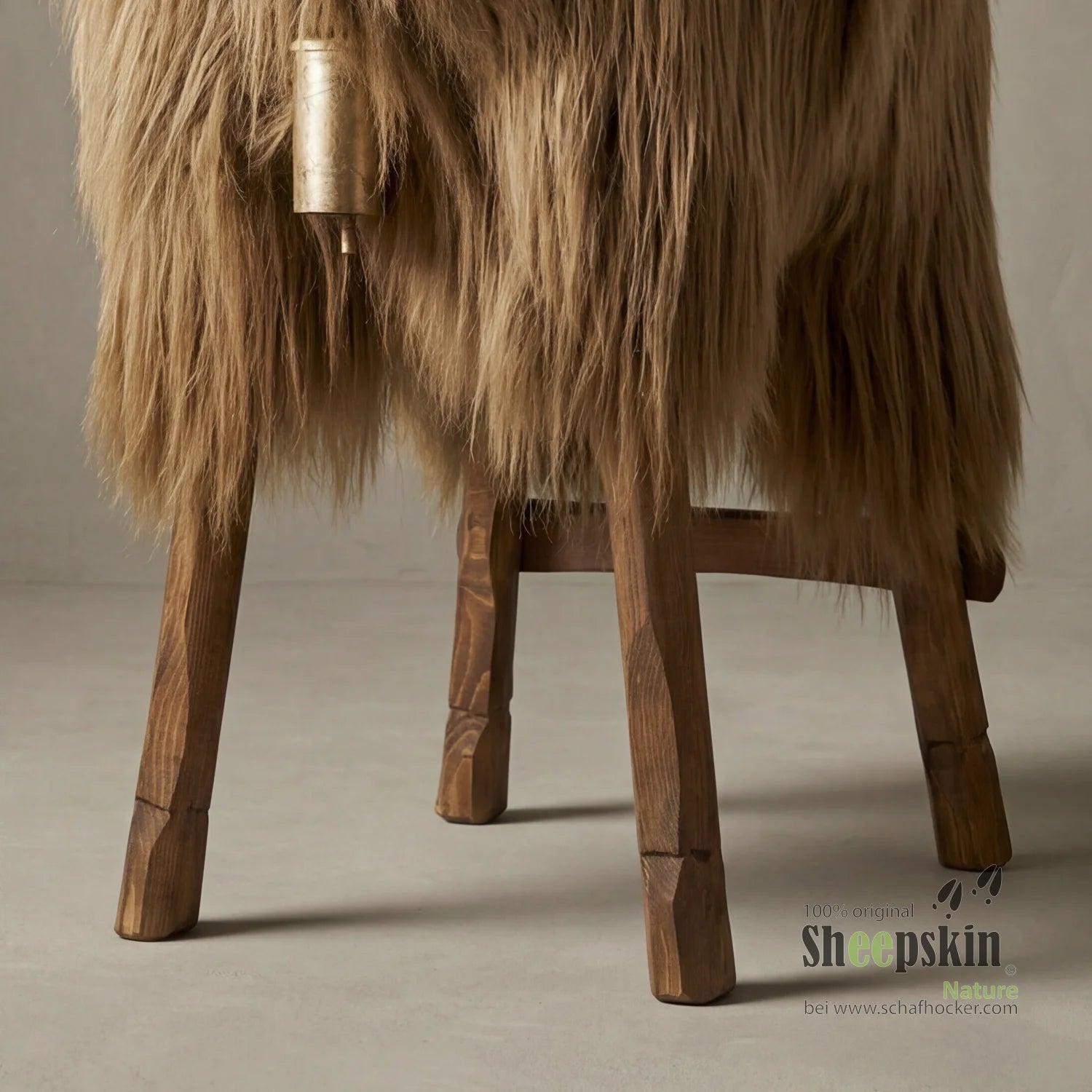 Bully Sheep Stool »Xaver« made from genuine Icelandic sheepskin – Fox Red