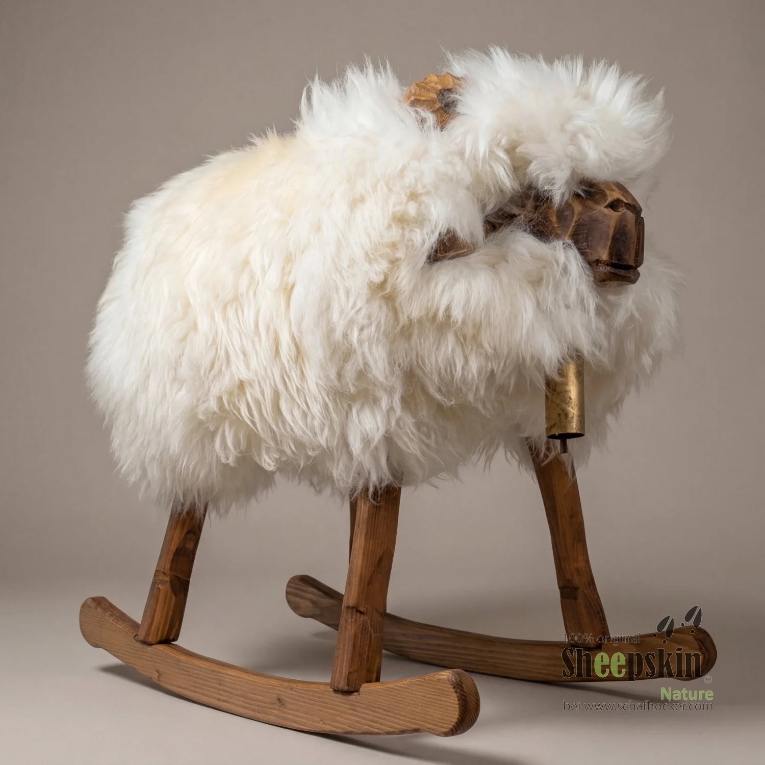Sheep stool Erich the rocking Sheep polar bear White for adults