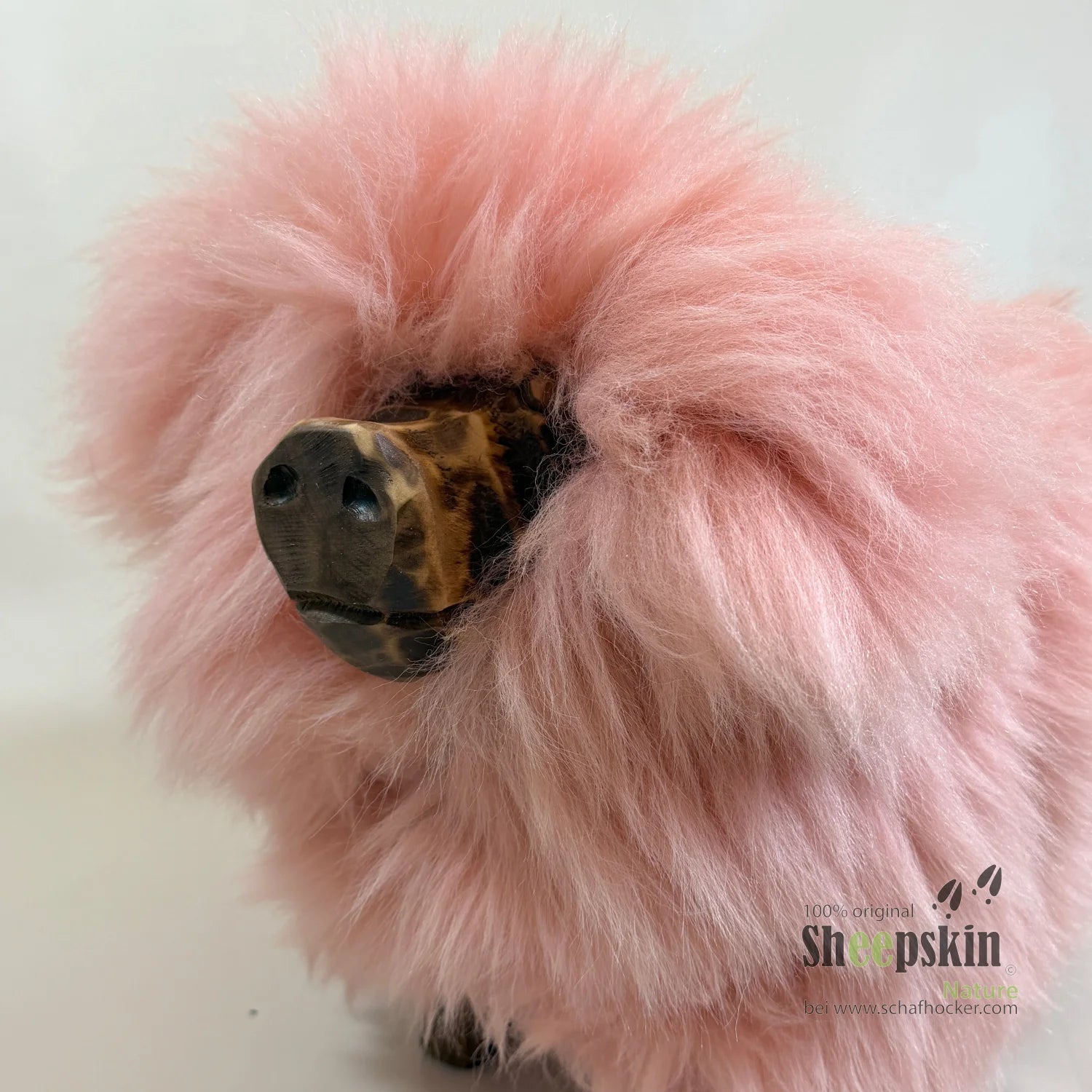 Schweindl »Babe« Sheepskin Stool Made from Genuine German Sheepskin – Pink
