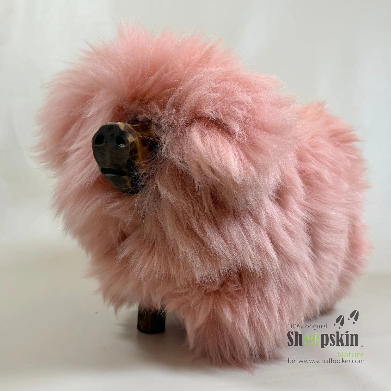 Schweindl »Babe« Sheepskin Stool Made from Genuine German Sheepskin – Pink