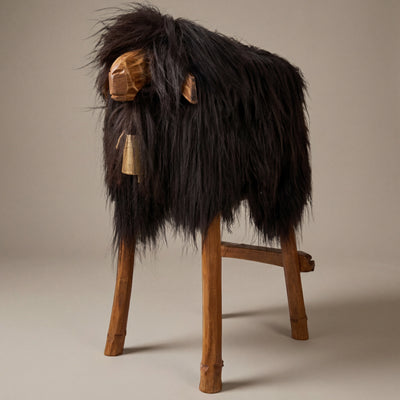 Design Barhocker Tierhocker Schafhocker »Moni« das wilde Madl Island schwarz