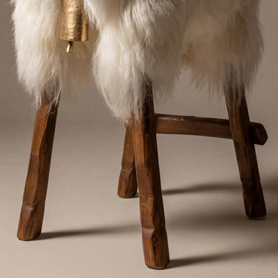 Design Barhocker Tierhocker Schafhocker »Resi« die freche Ziege" Island weiß