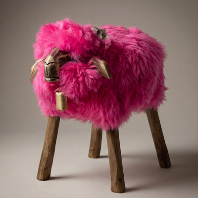 Schafhocker »Tobi« der extravagante Bua pink Designer Tierhocker Widder