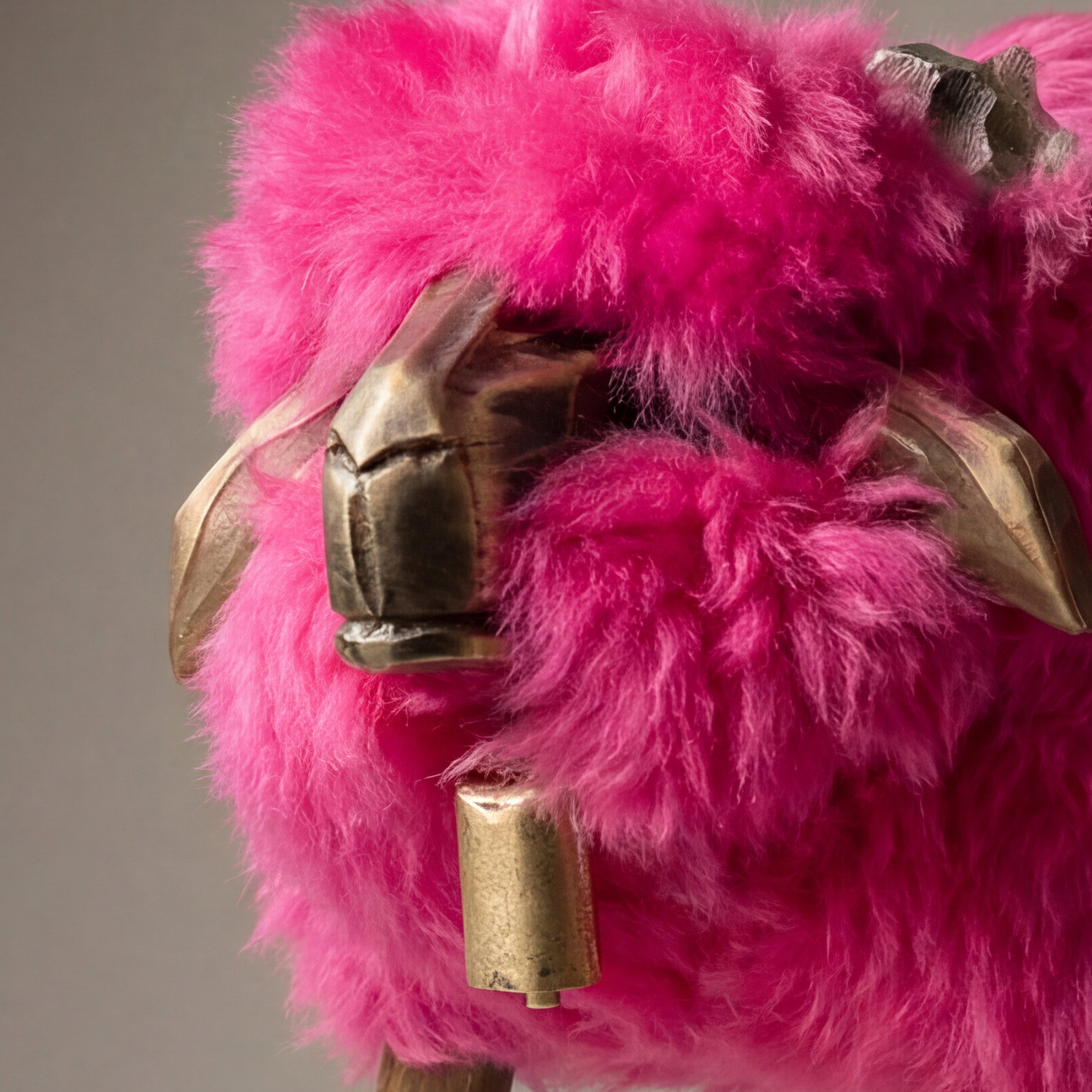 Schof Hocker "Tobi" den extravagante Bua rosa Designer Déier Hocker Widder