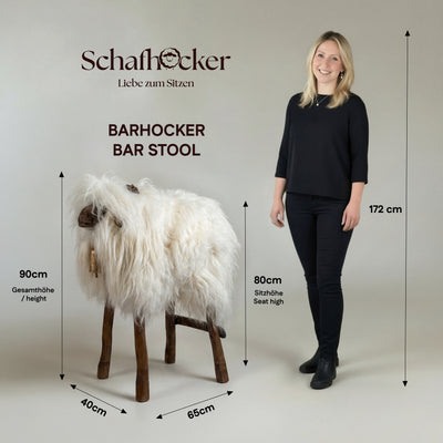 Design bar stool animal stool sheep stool "Lotte" das wilde Madl" Locki black