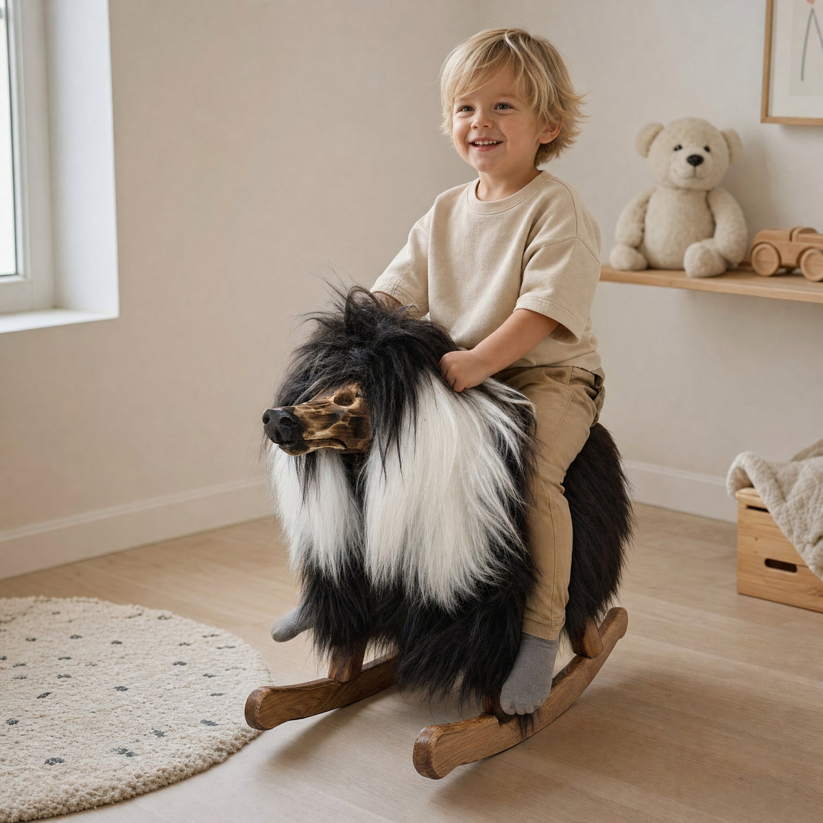 Kinder-Schafhocker in einem Spielzimmer