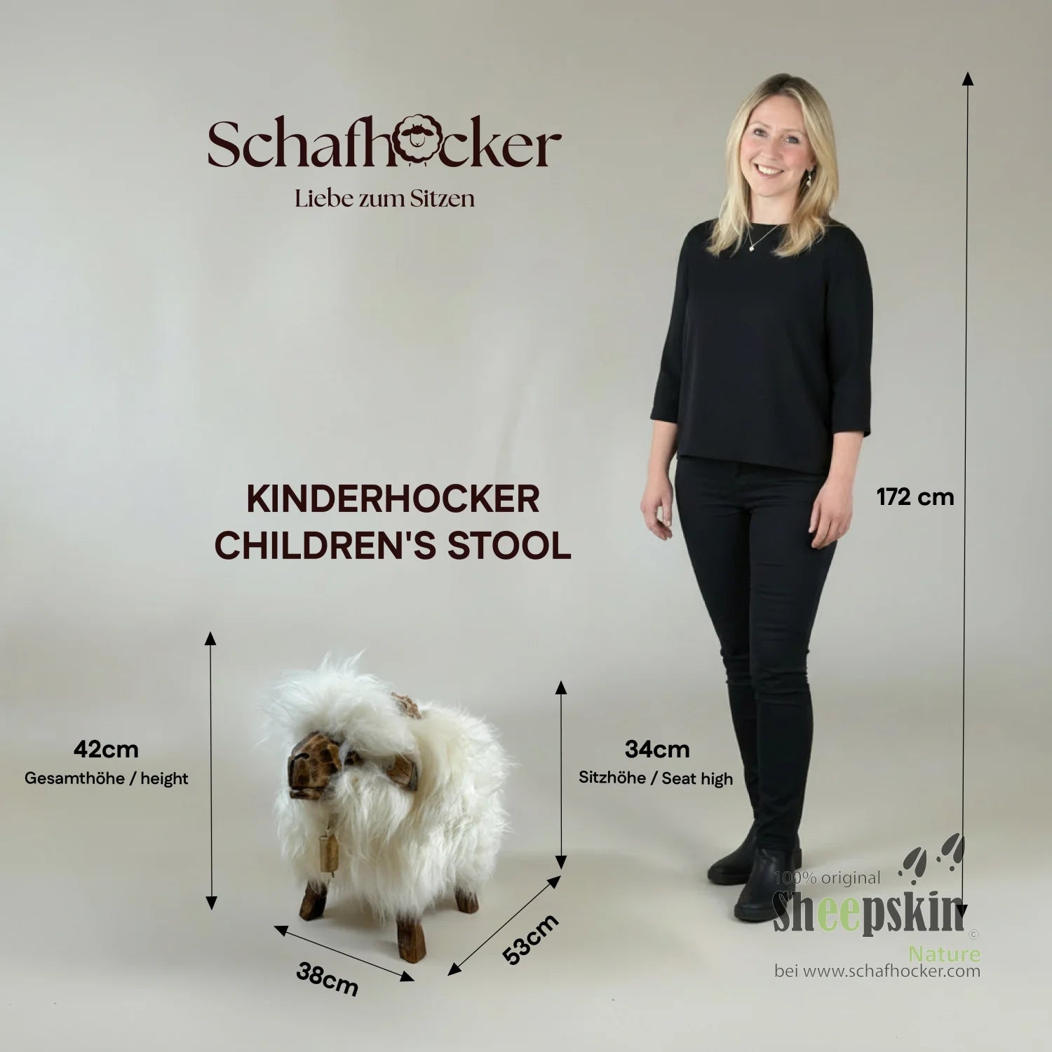 Premium Design Tierhocker Schafhocker Kinder »Lisl« das