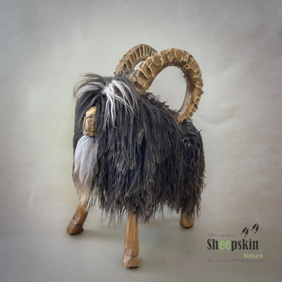 Premium Tierhocker Schafhocker  Rocky der Steinbock dark limited