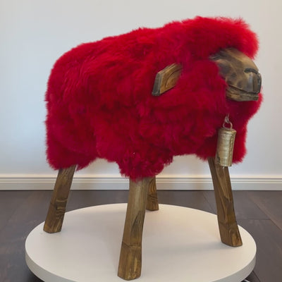 Premium Design Tierhocker Schafhocker »Mona« das klassische Madl rot