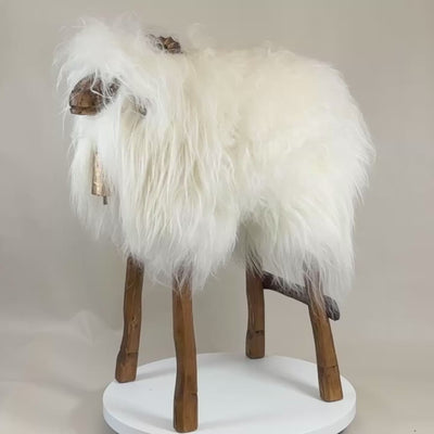 Design Barhocker Tierhocker Schafhocker »Ferdl« der charmante Bua Island weiß
