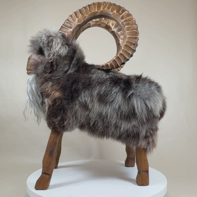 高級設計動物凳 羊凳 »Kian« ibex 灰色限量版