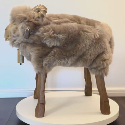 Sheep stool "Finn" the classic Bua sandy designer animal stool ram