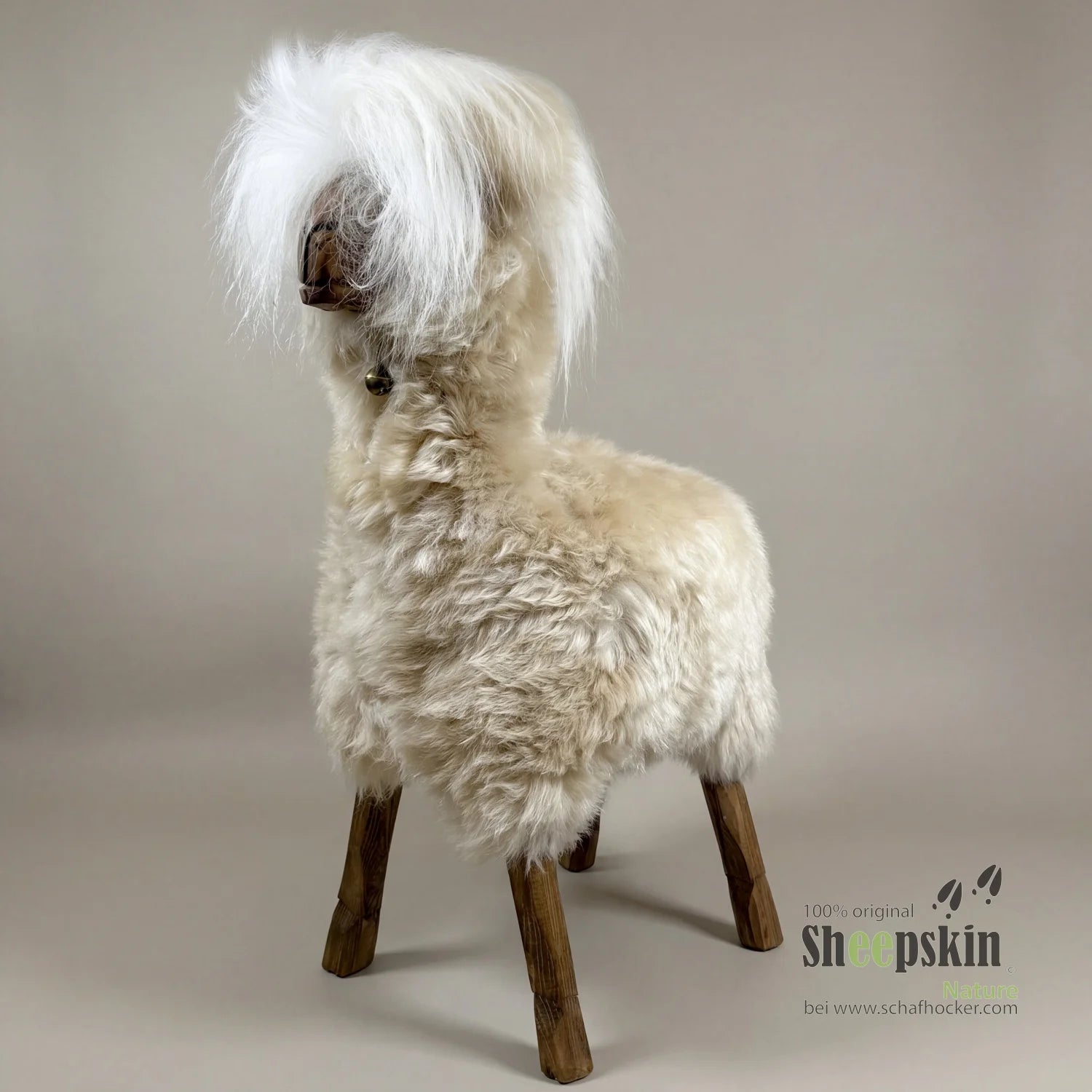 Schafhocker Alpaka »Bubbles« Designer Hocker Tierhocker