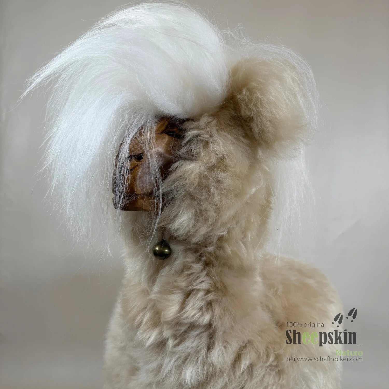 Schafhocker Alpaka »Bubbles« Designer Hocker Tierhocker