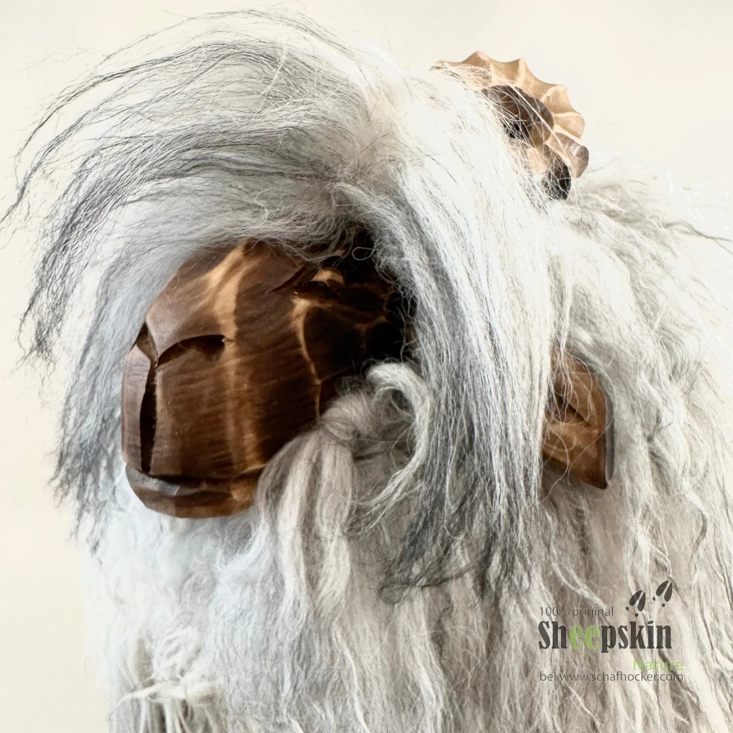 Sheepstool Bua »Jasper« made from genuine curly sheepskin – Greige