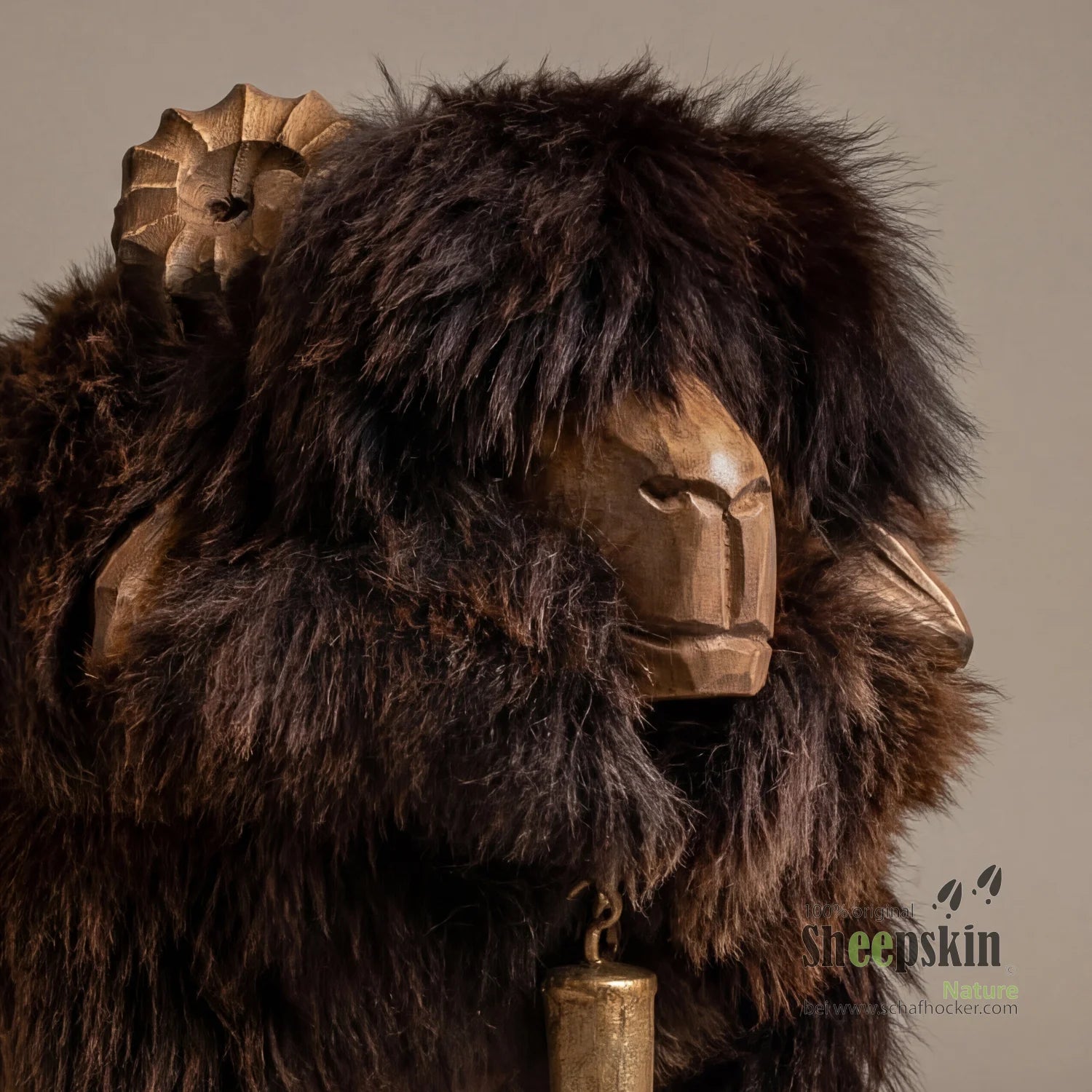 Bua sheepskin stool »Maxl« made from genuine German sheepskin – brown