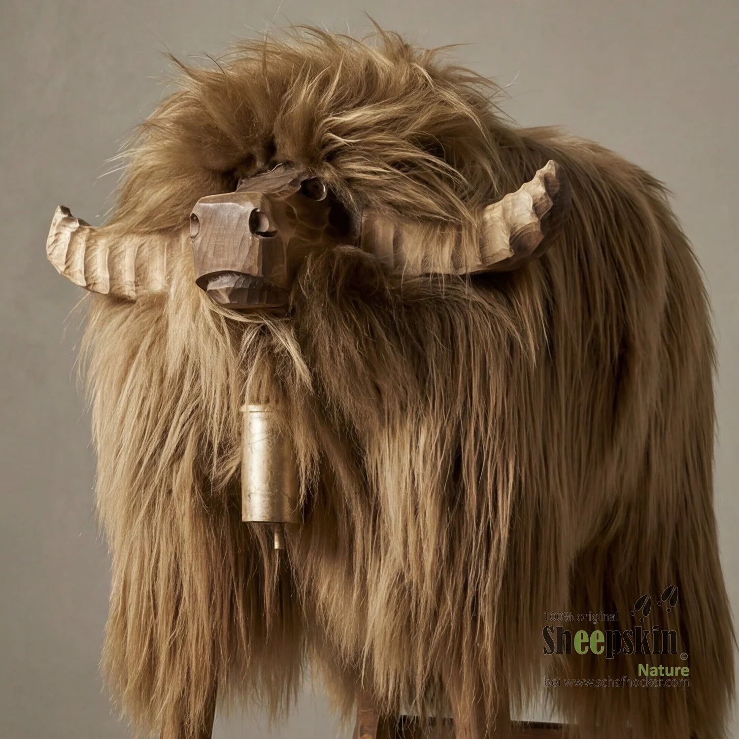 Bully Sheep Stool »Xaver« made from genuine Icelandic sheepskin – Fox Red