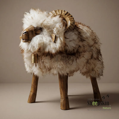 Schafhocker Jack, Modell Mufflon, mit deutschem Schaffell in Limited