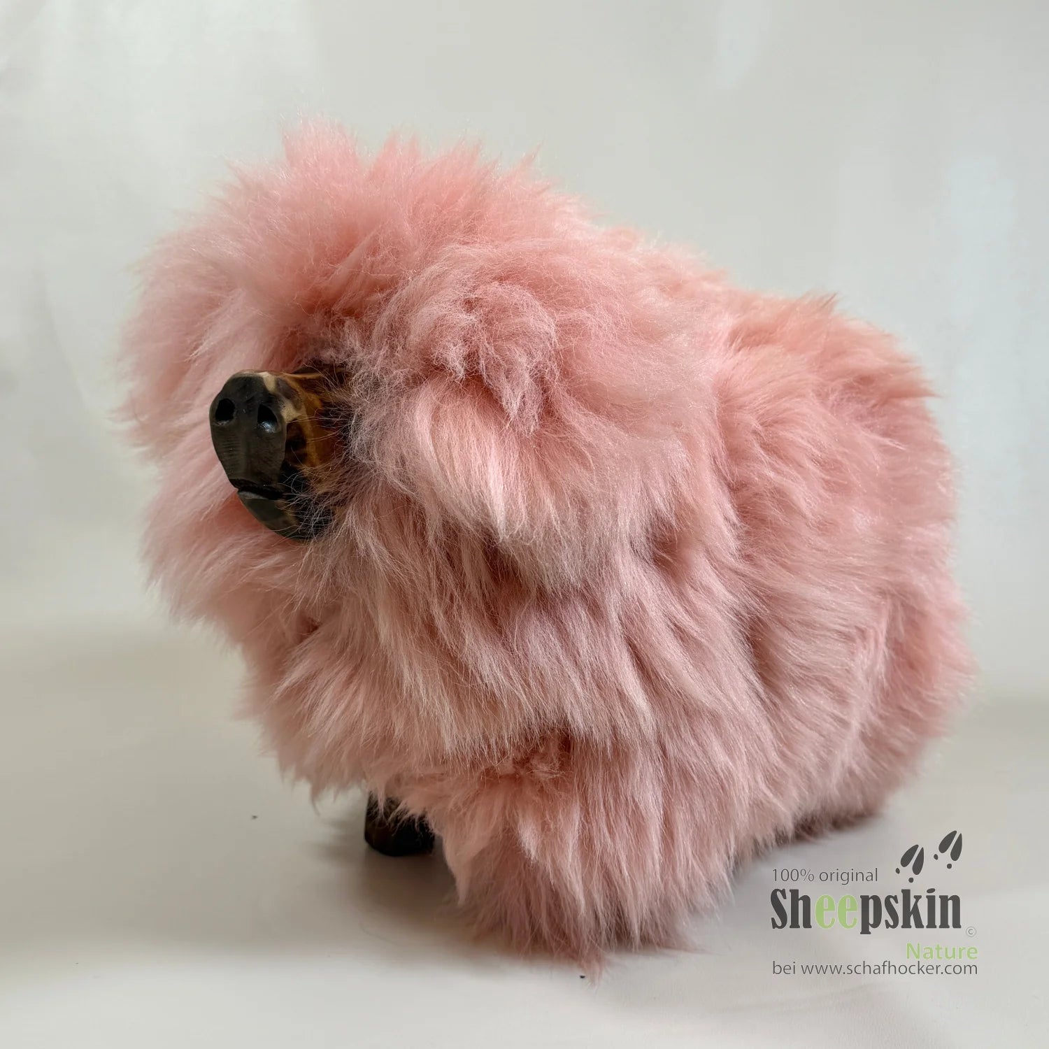 Schweindl »Babe« Sheepskin Stool Made from Genuine German Sheepskin – Pink