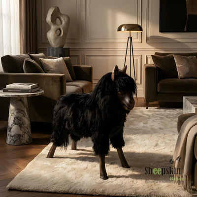 Tierhocker Pferd Rössli »Hü-Hott« Designer Hocker schwarz 